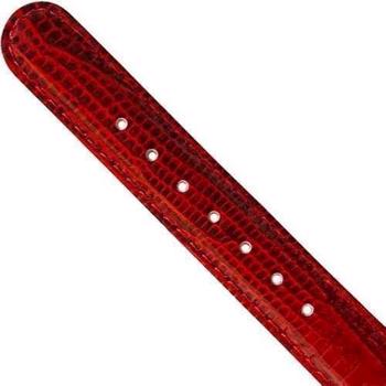 Christina Collect rød læderrem med stål spænde, 16 mm
